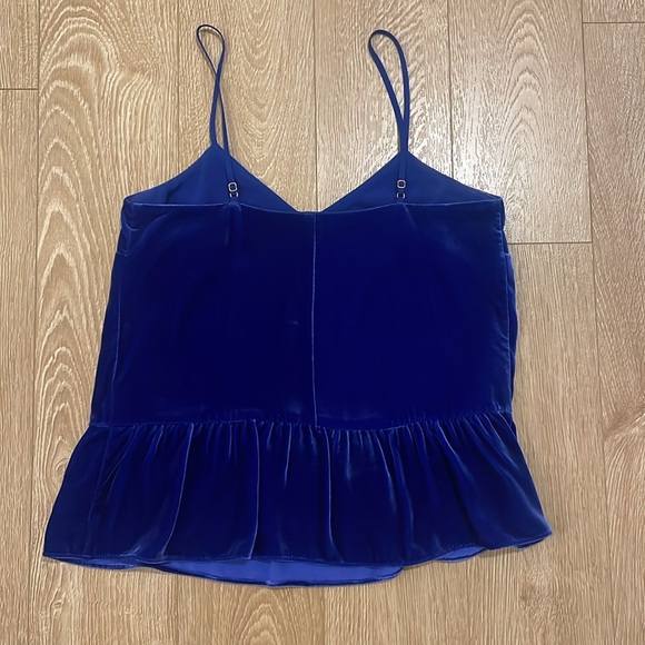 J. Crew Royal Blue Velour Camisole, size 0 Petite - Picture 6 of 6